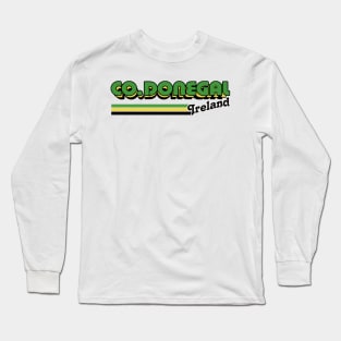 County Donegal / Irish Retro County Pride Design Long Sleeve T-Shirt